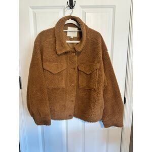 American Eagle Tan Teddy Bear Sherpa Jacket Large